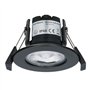 HOFTRONIC - 10x Nola LED Spot encastrable 68 mm Noir - IP65 étanche pour salle de bain, salon et extérieur - 5W 480lm - 2700K ex