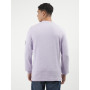 Calvin Klein Jeans T-Shirt Manches Longues Homme Badge Waffle Basique, Violet (Pastel Lilac), S