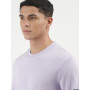 Calvin Klein Jeans T-Shirt Manches Longues Homme Badge Waffle Basique, Violet (Pastel Lilac), S