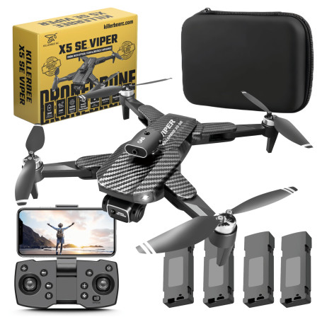 Killerbee X5 SE VIPER - Drone avec double caméra - Convient aux enfants et aux adultes - Moteurs sans balais - Combo Ultra Fly M