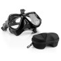 MOJOGEAR Lunettes de plongée avec support Go Pro et étui – Filmez sous l'eau avec votre Go Pro – Avec étui de rangement – Noir