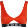 Calvin Klein Haut de Bikini Brassière Femme Ajouré, Rouge (Flaming Chili), S