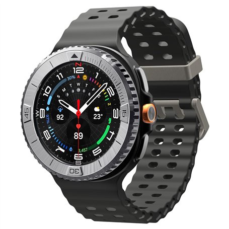 Spigen Bezel Tune Anneau de Lunette Compatible avec Samsung Galaxy Watch 8 Classic 46mm (2025) Bezel Ring - Argent