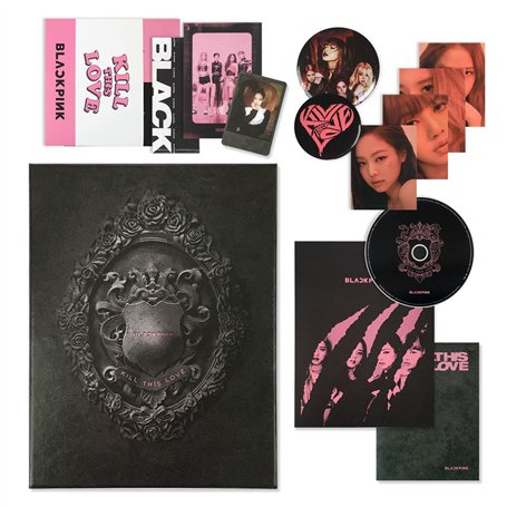BLACKPINK 2nd Mini Album - Kill This Love [ BLACK Ver. ] CD + Photobook + Photo Zine + Lyrics Book + Photocards + Polaroid Photo