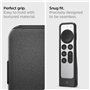 Spigen AirTag Silicone Fit Coque Compatible avec Siri Remote 2ème Génération 2021 (Cordon Inclus) Noir
