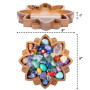 Curawood Plateau Lotus en cristal pour pierres - Montrez vos cristaux et pierres de guérison - Support et étagère organisateur