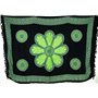 Paréo Plage Femme Serviette de Plage Sarong Drap Pareo Ethnique Bain Mer Beach Cover Up Wrap Skirt Coton Noir Vert Fleur 110 x 1