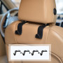SCHITEC 4 Pcs Crochets De Dossier De Siège De Voiture - Appui-Tête De Siège Organisateur Portable Crochets Shopping Sac À Dos Vo