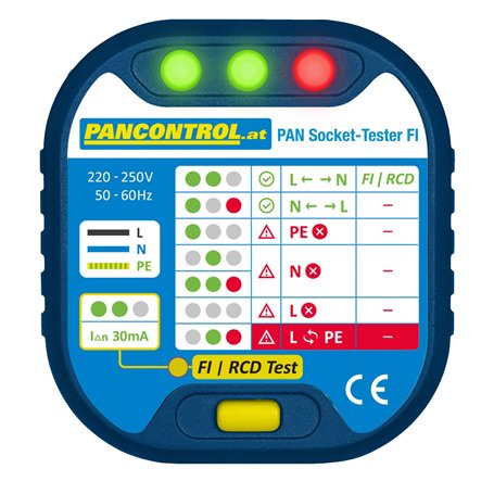 Schukotest FI Testeur de prises CAT II 600 V