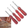 4 Pièces Bord en Cuir Biseauté en Cuir Couture Groover Esquive Coupe Bord en Cuir Outil Bricolage en Cuir Outils pour Bricolage