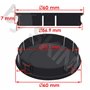 SkinoEu® 4 x 60mm ABS Plastique 3D Cache-Moyeu Capuchons de Centre Enjoliveurs de Roue Voiture Cache Moyeux Jante Universel Cach