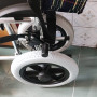 Ensemble de Roues Arrière pour Fauteuil Roulant 12 Pouces, 12 1/2 X 2 1/4, Roues de Rechange, Pneus Pleins Gris, Accessoires de