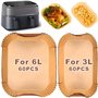 Lot de 120 feuilles de cuisson Airfryer pour Philips Dual Basket Airfryer 3000 série 5000 6L/3L NA350/00 NA550/00