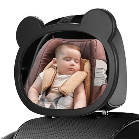 SUNNIFLY Miroir Voiture Bébé Retroviseur - Rétroviseur Voiture Bebe avec Clip - Verre Incassable