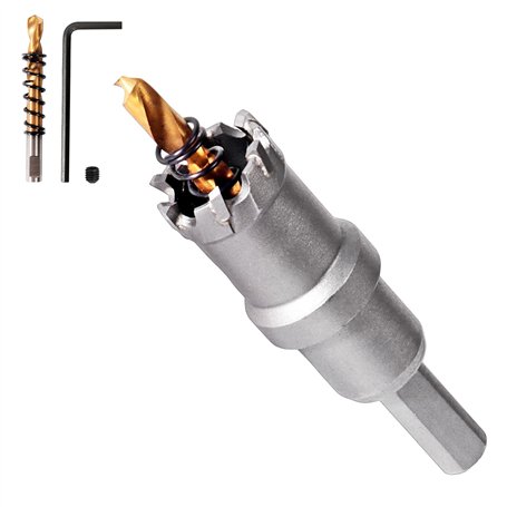 GPtzlei Scie Cloche en Carbure de Tungstène pour Métal Dur - Trous Précision dans Acier Inoxydable et Métaux Ferreux - Compatibl