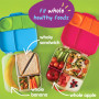 b.box Boite à Déjeuner Enfant | Boite Repas à Compartiments (4, dont 2 Étanches) | Grande Lunch Box avec Séparateur Amovible, Po