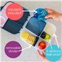 b.box Boite à Déjeuner Enfant | Boite Repas à Compartiments (4, dont 2 Étanches) | Grande Lunch Box avec Séparateur Amovible, Po