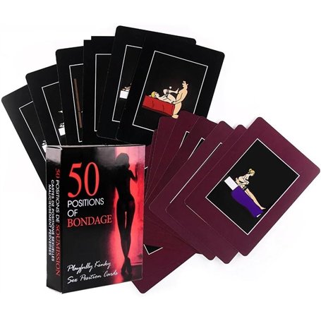 AJOHBM Jeux de Cartes Accessoires intimes Cadeau pour Les Couples Poker Femme ou Homme Jeu Lot de 50 Cartes Jeu de soirée-S0609M