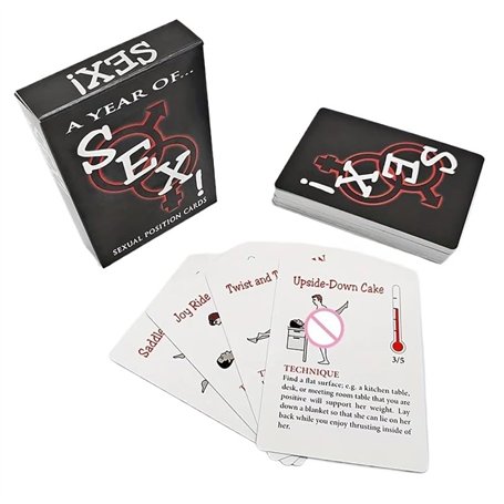 AJOHBM Jeu de 50 Cartes Jouets Divertissement pour Couple Jeu de Chambre de Cartes pour Couple Solitaire Couplĕ-Shop accessoires