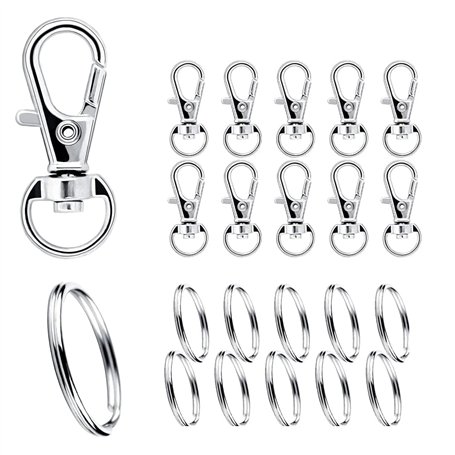 iguTrail Lot de 20 Porte-clés mousquetons