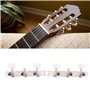 3 + 3 Acrylique Guitare Classique Corde Tuning Peg Tuners Mécaniques Argent avec Vis Accessoires De Guitare pour Guitares Classi