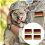 Lot de 4 mini écussons brodés avec velcro - Motif drapeau de l'Allemagne - Pour vêtements, sacs, sac à dos, uniforme - Gilet pou