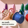 Command Crochets Adhésifs Couleur Lilas - 10 crochets (4 grands, 6 moyens) & 16 languettes adhésives (8 grandes, 8 moyennes) - A