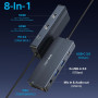 ACASIS USB C Docking Station Dual Monitors,Laptop Docking Station avec Dual HDMI 4K@60HZ,1*VGA 1080P@60HZ,2 * 5G USB A,1 * 5G US