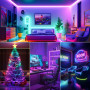Ruban LED, 15M Led Chambre Flexible Bluetooth App Contrôle, RGB Bande LED Synchroniser avec Rythme de Musique Led Strip, Fancy L