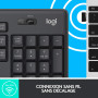 Logitech MK295 Souris Clavier sans Fil, Souris sans Fil Noire, Clavier AZERTY Français, Récepteur USB Unifying + Logitech Desk M