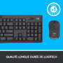 Logitech MK295 Souris Clavier sans Fil, Souris sans Fil Noire, Clavier AZERTY Français, Récepteur USB Unifying + Logitech Desk M