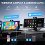 TECXERLLON Carplay sans Fil, 10.26'' Écran Carplay Voiture pour Carplay et Android Auto avec Dash Avant 4K, arrière 1080p, écran