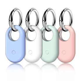 LETREEN Coque pour Samsung Galaxy SmartTag 2, Lot de 4 Étui de Protection en Silicone, Antichoc Anti-Rayures avec Porte clé pour LETREEN Coque pour Samsung Galaxy SmartTag 2, Lot de 4 Étui de Protection en Silicone, Antichoc Anti-Rayures avec Porte clé pour