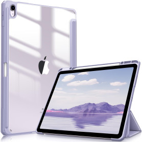 FINTIE Coque pour iPad Air 13 Pouces M3/M2 (2025/2024) - [Rangement de Stylet] Coque Transparente Claire, Étui Antichoc avec Bor