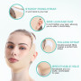 Masque Visage V-Line Refroidissant,Version Améliorée Ice-Cool,Masque Anti Double Menton Réutilisable,Bande Lifting Visage en Tis