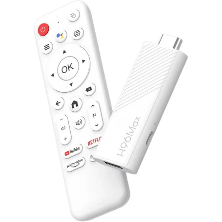 IPTV H96 Max TV Stick UHD Android 14 (Nouvelle génération) | Smart TV Gratuite et en Direct, Chromecast Built-in, Compatible Ass
