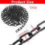 WOPPLXY Chaine Acier en Acier au Carbone, Chainette Metal 6 m φ6 mm, Chaîne de Clôture pour Chaises Hamacs, Clôtures, Hamacs (No