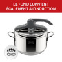 Lagostina Irradial Control Lagoeasy'UP Autocuiseur 5 L en Acier Inoxydable 18/10 Ø 22 cm, Casserole Induction et à Gaz, Couvercl