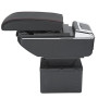 Accoudoir Central de Voiture Universel, Accoudoir de Voiture Réglable, Console Centrale Noire, Boîte de Rangement pour Rembourra