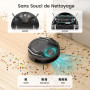 Lefant Aspirateur Robot 2200 Pa, sans enchevêtrement, 7,8 cm Ultra Fin, Auto-chargeant, Wi-FI/App/Alexa, 120 Minutes, 6 Modes de