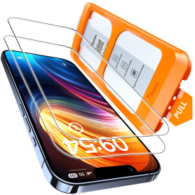 TOCOL Verre Trempé pour iPhone 13 Pro Max / iPhone14 Plus, Dépoussiérage Automatique, Sans Bulles, Dureté 9H, Couverture Complèt