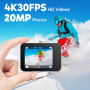 AKASO V50 X Caméra Sport Kit de Poignée Flottant- Comprend 20MP Camera Sport 4K Etanche 30FPS avec Poignée Flottant pour Action 