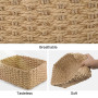 Panier Osier Rangement Salle de Bain Corbeille Enfant Jaune en Papier Bio Écologique Lot de 4 pour Jouets, CD, Cosmétique,langes