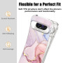 DiyGody Coque Compatible avec Google Pixel 9 6,3 Pouce, Housse en Silicone Souple TPU Ultra Fine avec Dessin de Marbré Elégante