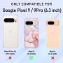 DiyGody Coque Compatible avec Google Pixel 9 6,3 Pouce, Housse en Silicone Souple TPU Ultra Fine avec Dessin de Marbré Elégante