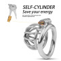 BDSMJOY Cages de Chasteté Acier inoxydable, Pénis Sex toys jouet sexualité couple Sextoy homme, Cage de chasteté respirante Pour