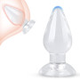 BDSMAGE 3 Tailles de Plugs Anaux Gros plug anal Transparents avec Ventouse De Base Puissante, Plug Anal Lavable Masseur Prostate