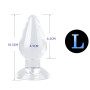 BDSMAGE 3 Tailles de Plugs Anaux Gros plug anal Transparents avec Ventouse De Base Puissante, Plug Anal Lavable Masseur Prostate