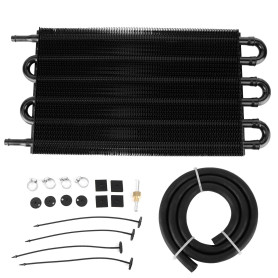 Leapiture Kit de Refroidissement d'huile Moteur de Transmission à 6 rangées de Voiture, radiateur de Refroidissement Universel à