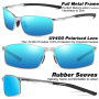 LEDING&BEST Lunettes de soleil Pilote polarisées hommes femmes Extérieur Léger Cadre métallique Pêche Golf Conduite Élégant Rétr